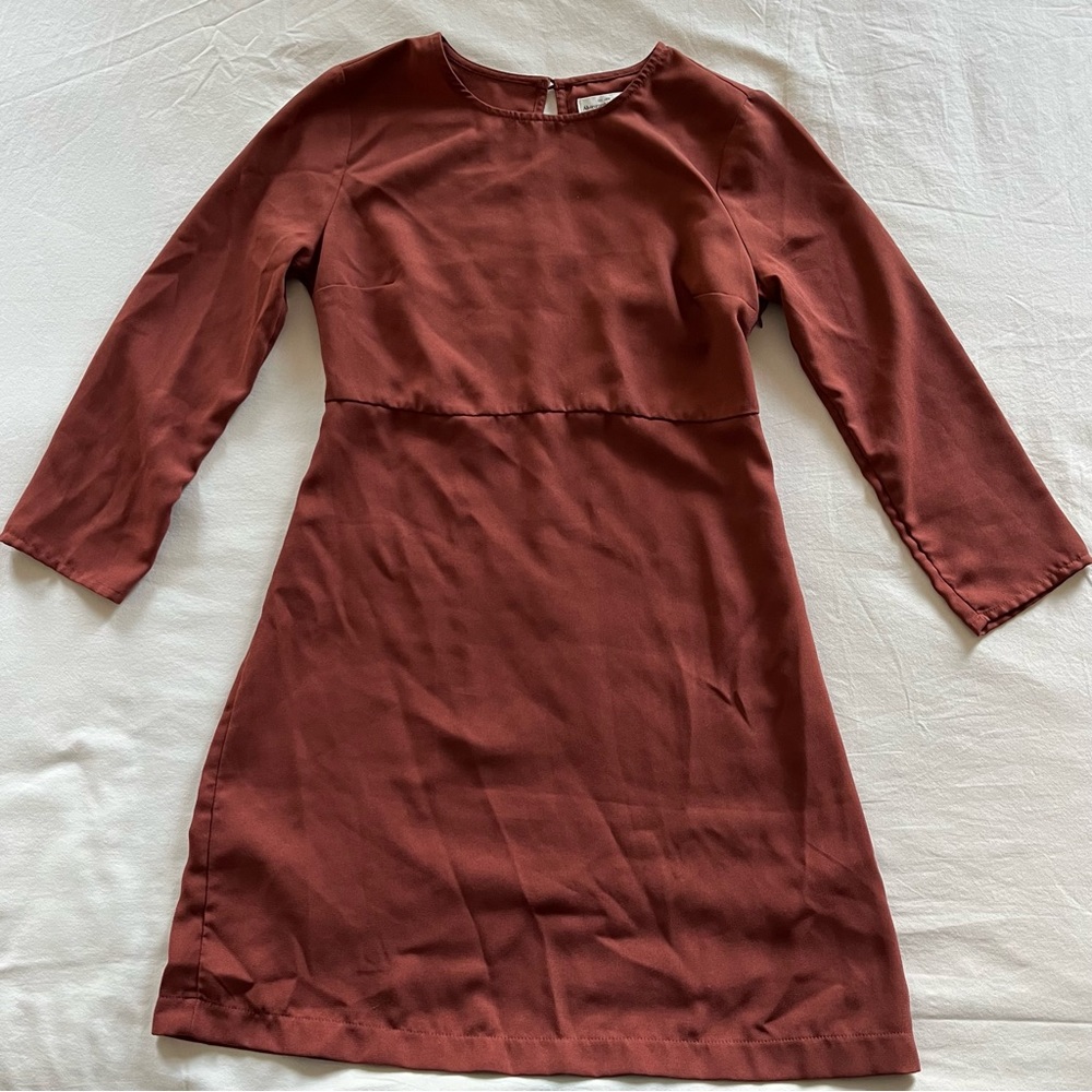 Abercrombie Long Sleeve Brown/Terracotta Dress